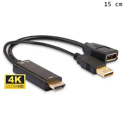 ADAPTADOR HDMI MACHO DISPLAYPORT HEMBRA