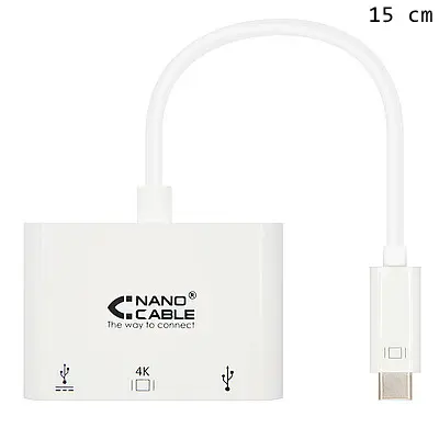 ADAPTADOR USB TIPO-CM-HDMIH_USB3.0H_USB TIPOCH NANOCABLE