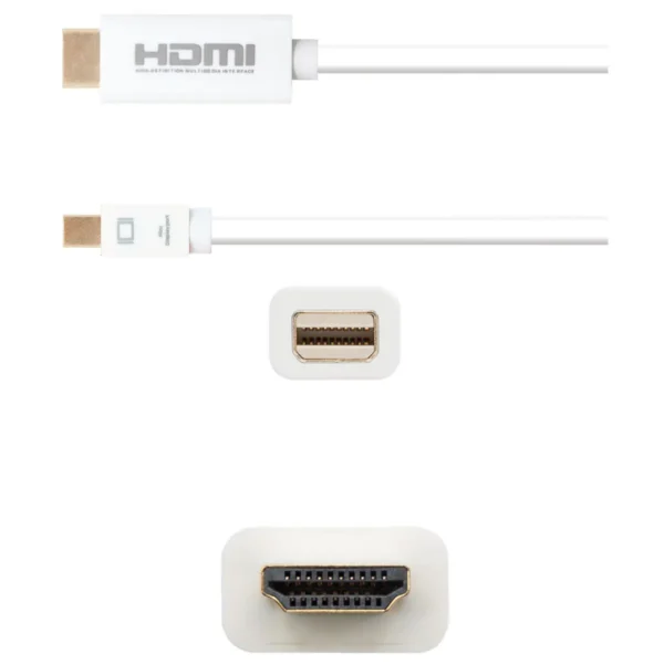 CABLE MINI DP M - HDMI M 2M BLANCO