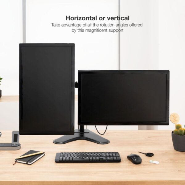 SOPORTE DE MESA PARA 2 MONITORES TOOQ DB1702TN-B