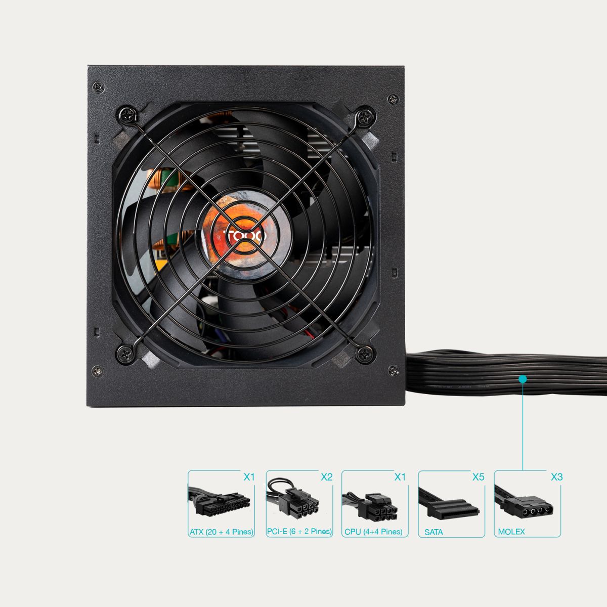 FUENTE ATX TOOQ HELIOS-650SP 650 W 80+ BRONCE - Imagen 2