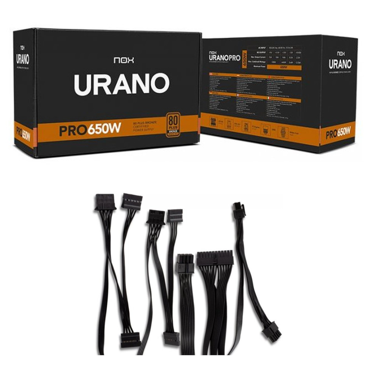 FUENTE ATX NOX URANO PRO 650W