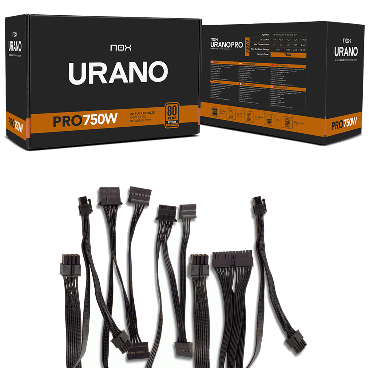 FUENTE ATX NOX URANO PRO 750W