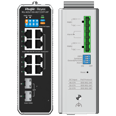 SWITCH IND. REYEE RG-NIS2100-8GT2SFP-HP