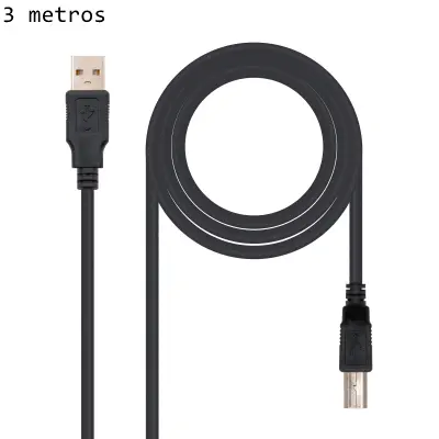CABLE IMPRESORA 3 METROS NEGRO