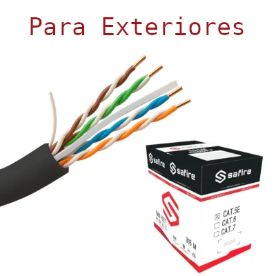 CABLE UTP C6 BOBINA 305 MTS PARA EXTERIOR