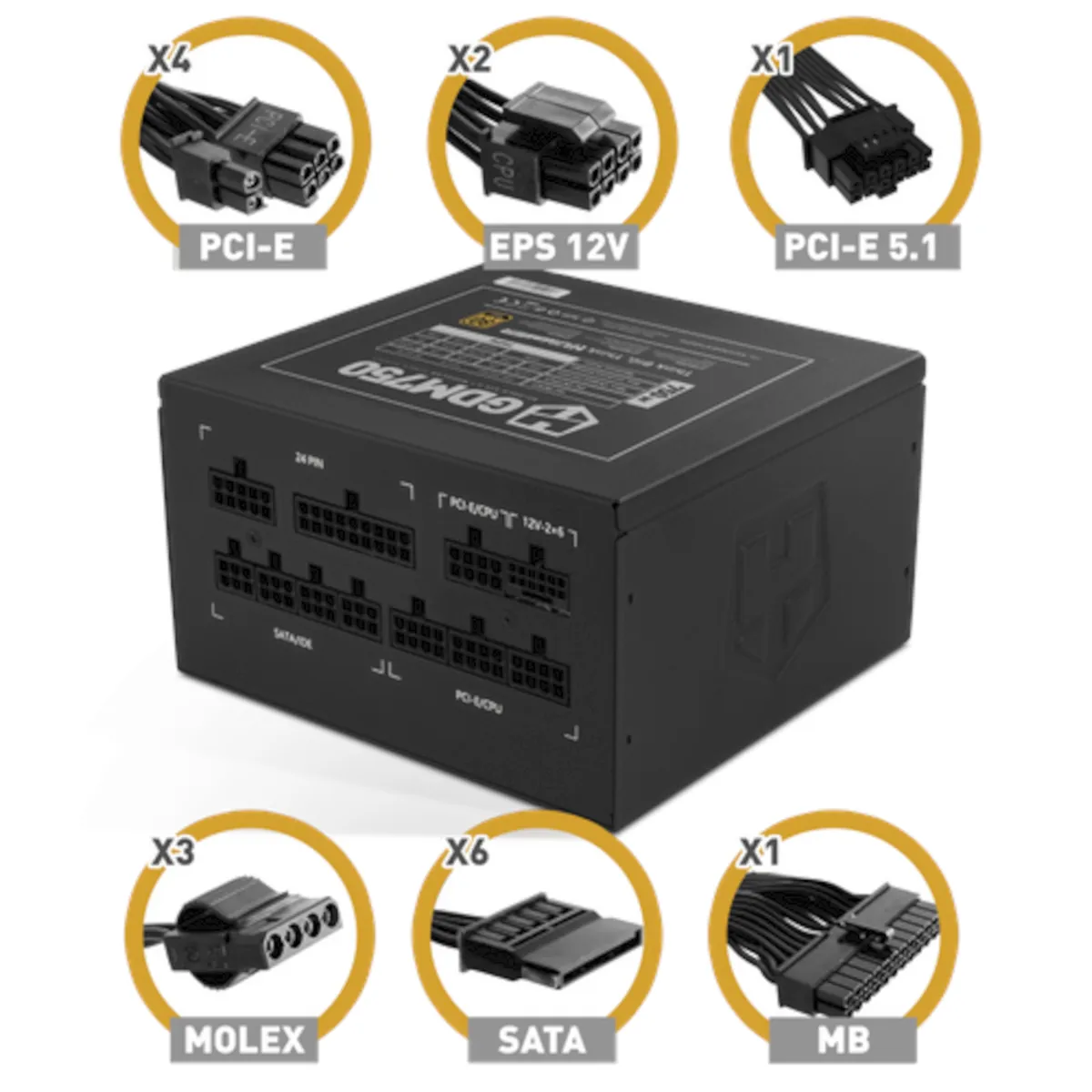 FUENTE ALIMENTACION NOX HUMMER GDM 750W GOLD