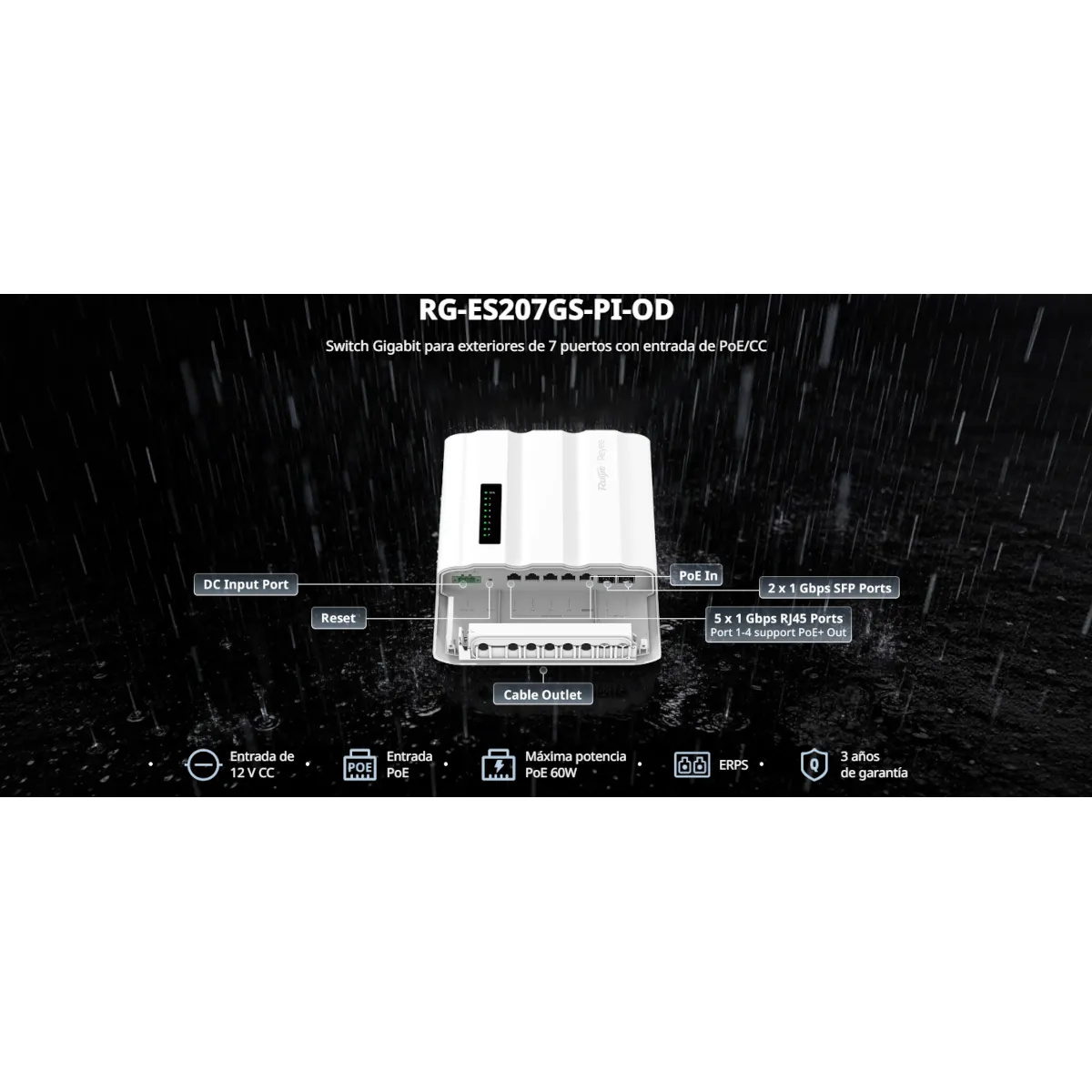 SWITCH REYEE RG-ES207GS-PI-OD